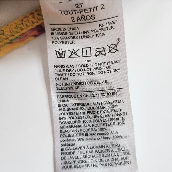 Janie and Jack Floral Ruffle Swim Cover-Up & Flutter Sleeve Swimsuit Size 2T - Picture 10 of 12